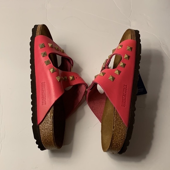 𝅺THE BIRKENSTOCK women Arizona studded fuchsia size 36- RARE. - Picture 5 of 15